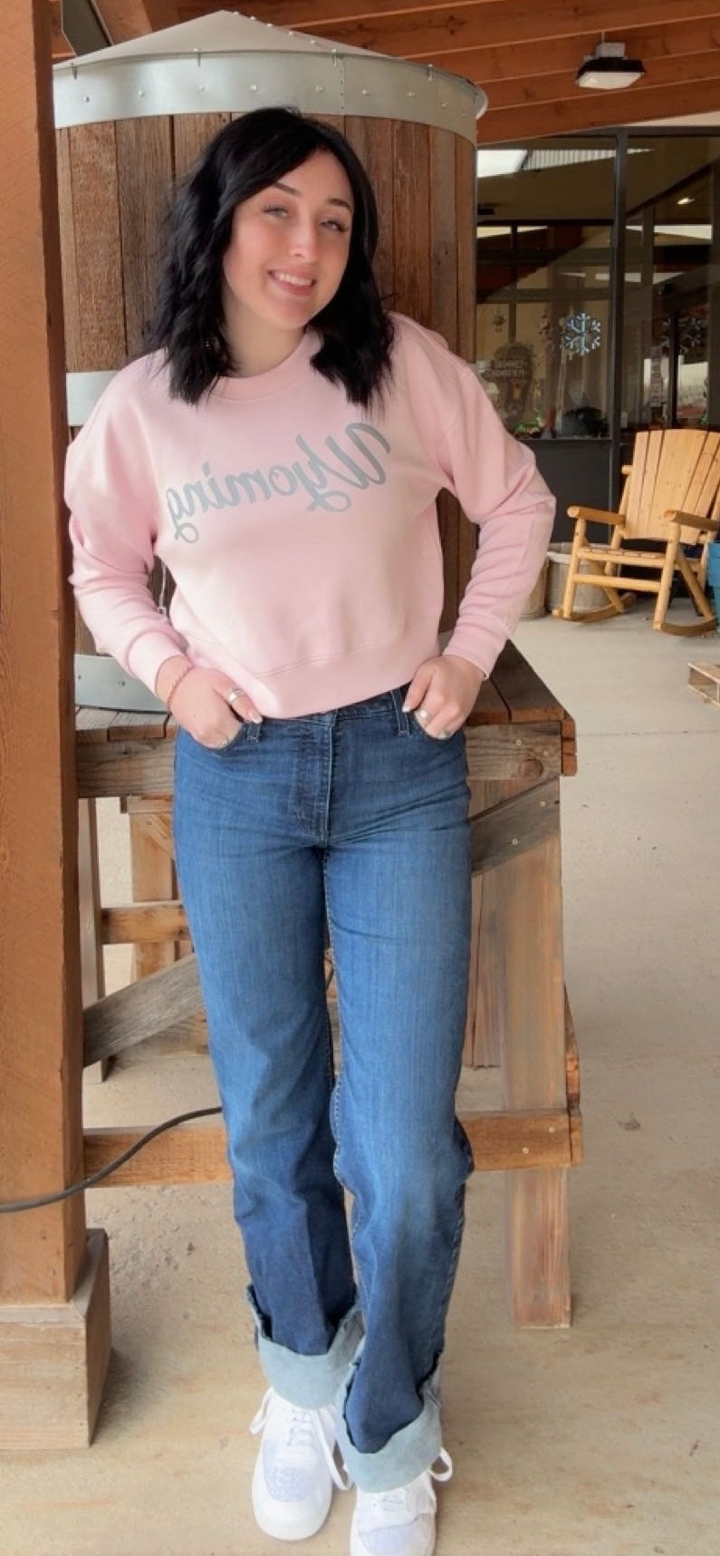 Wyoming Pink Cropped Sweater