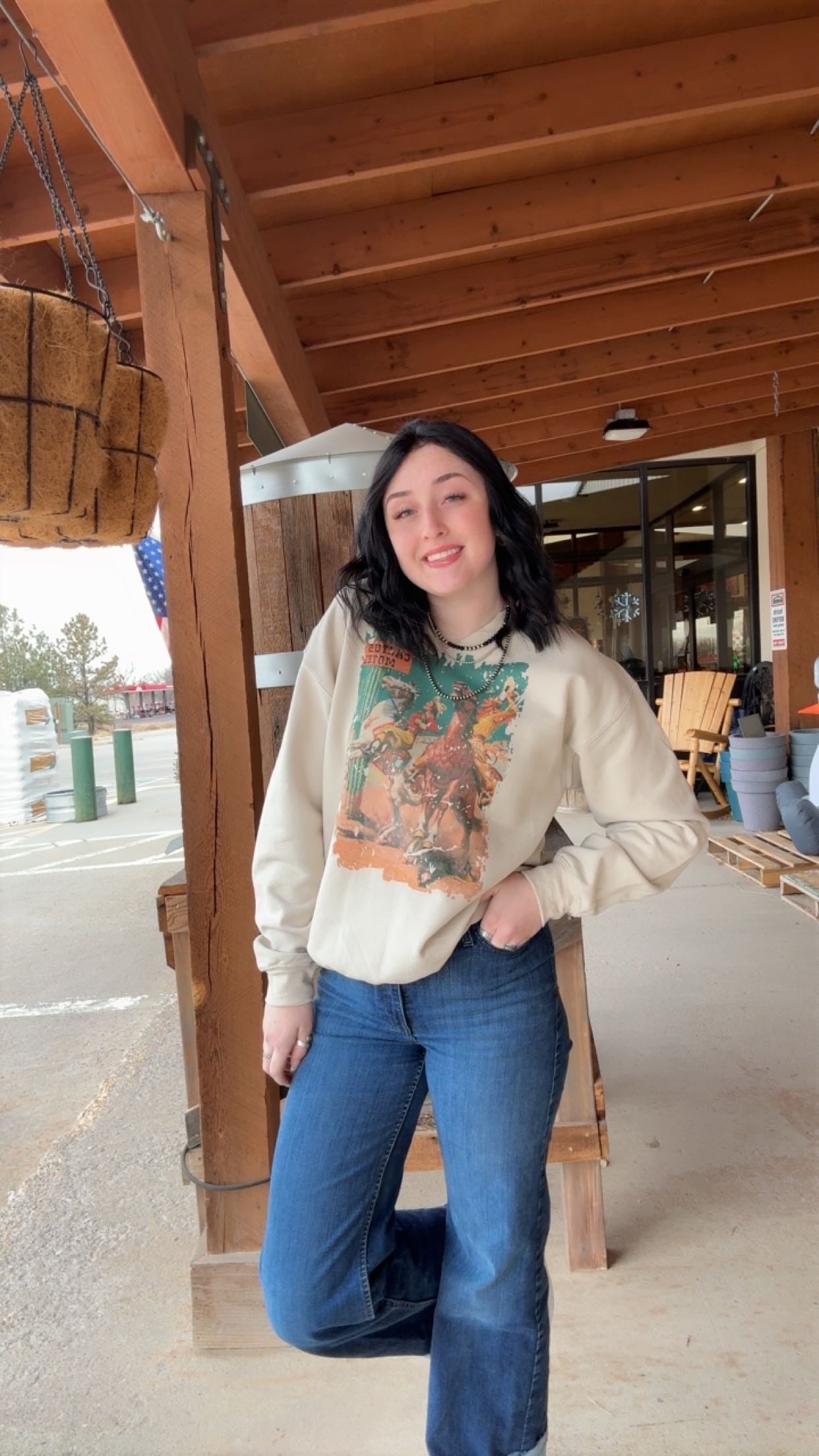 Cactus Motel Cowboy Sweatshirt