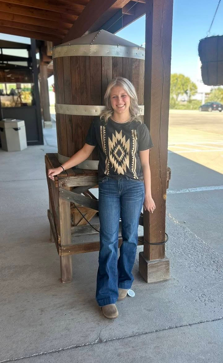 Navajo Geometric Crop Top