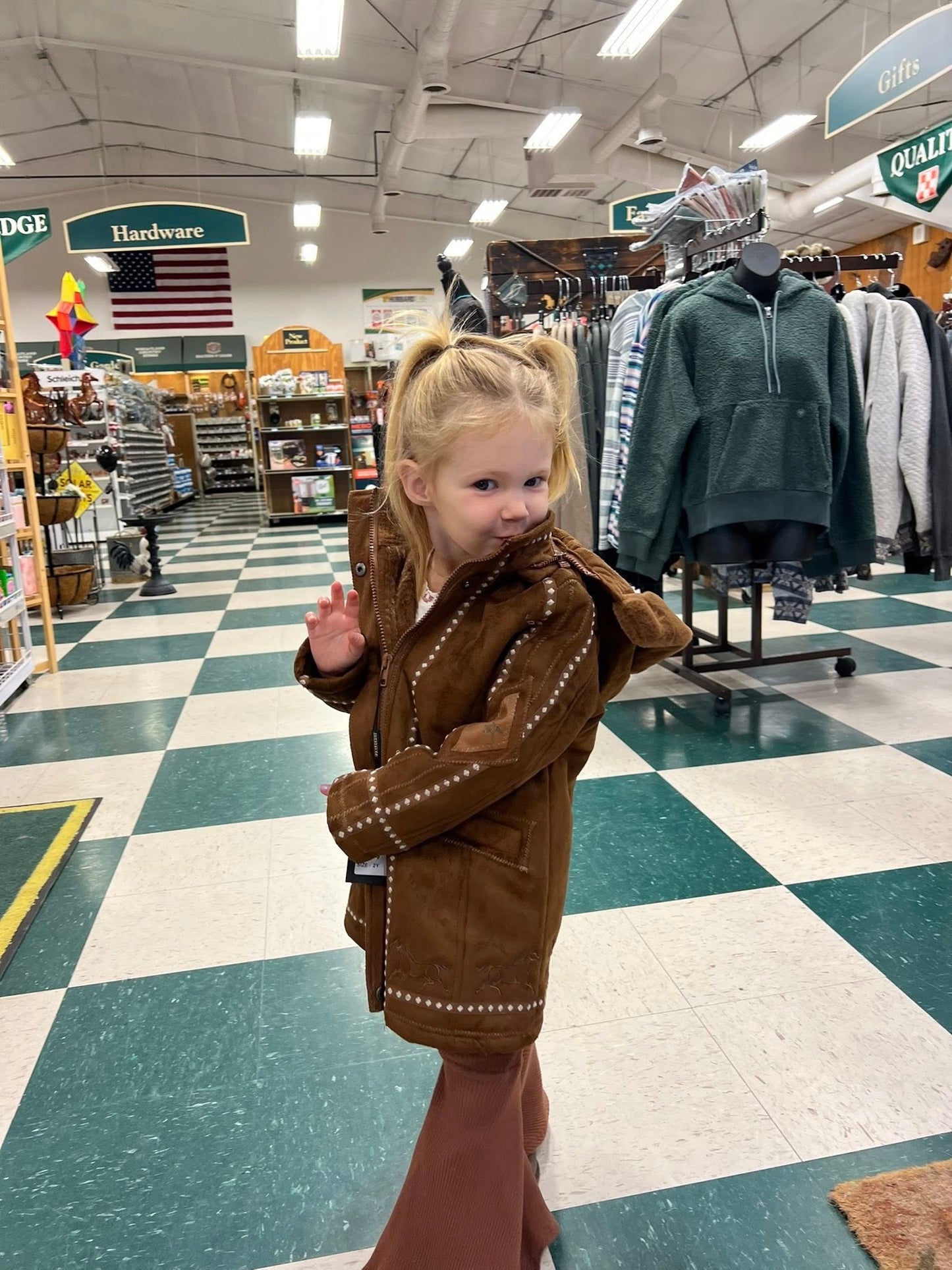 Girls Cinnamon Horse Parka